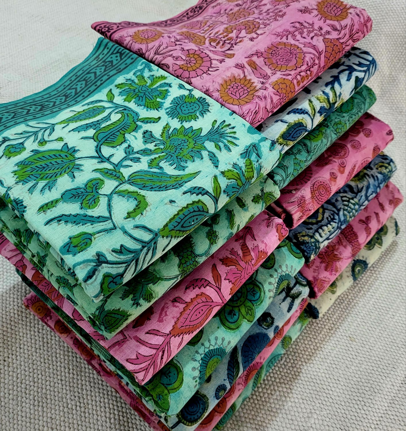 Vanaspati Ajrakh Print Kota Silk Suit sets