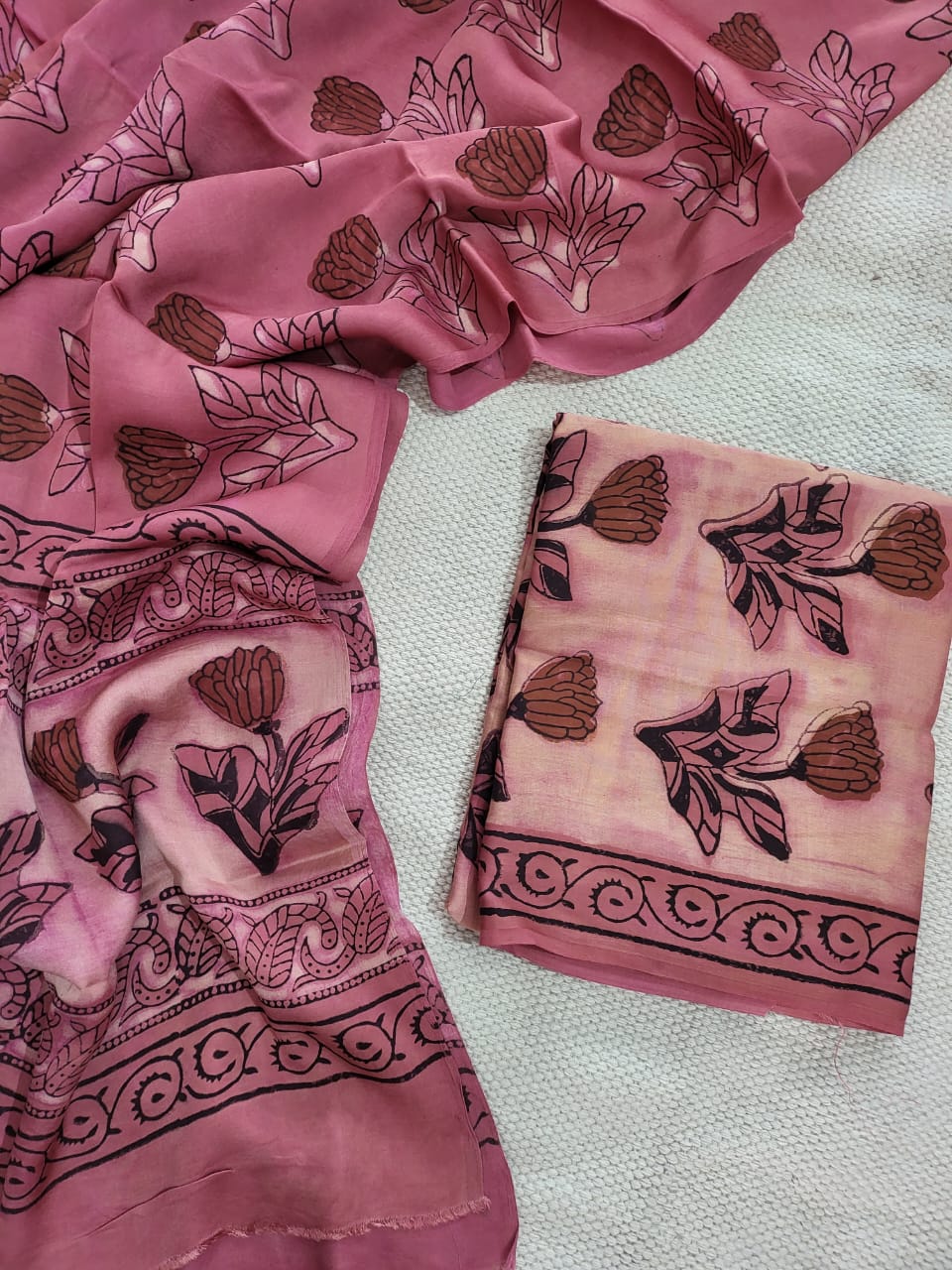 Ajrakh prints Modal silk suits