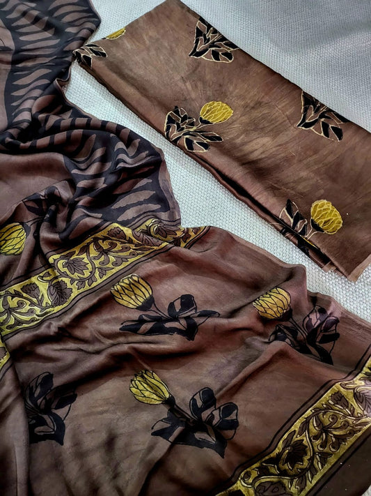 Vanaspati Ajrakh prints Modal silk suits