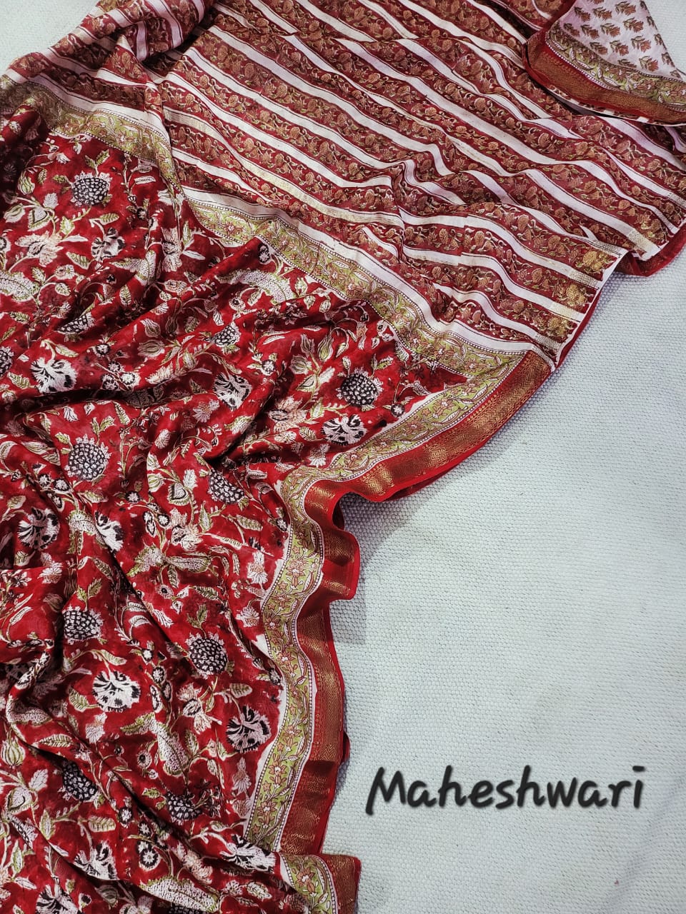 Kalamkari Maheshwari Silk Sarees