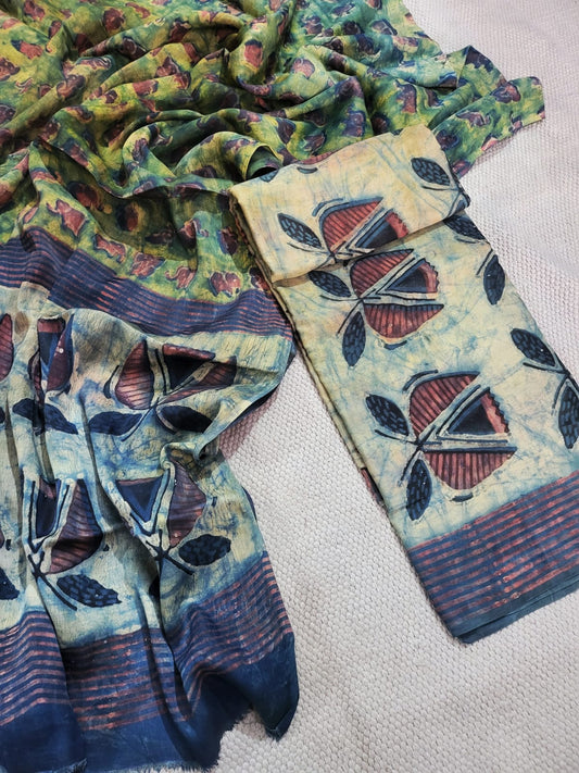 Nashpal Tussar modal silks suits