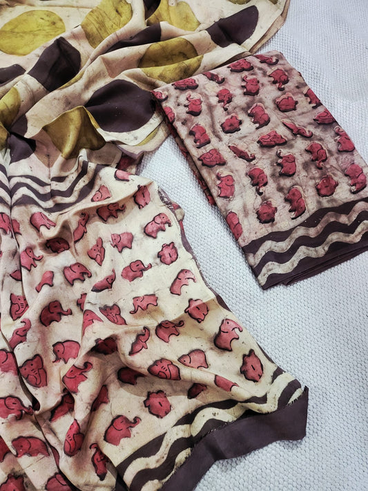 Nashpal Tussar modal silks suits